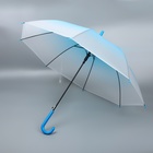 Зонт - трость полуавтоматический «Градиент», 8 спиц, R = 46 см, цвет МИКС - Фото 4