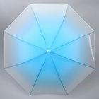 Зонт - трость полуавтоматический «Градиент», 8 спиц, R = 46 см, цвет МИКС - Фото 6