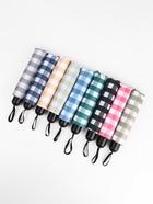 Зонт механический «Клетка», эпонж, 4 сложения, 8 спиц, R=48/55 см, d=96 см, МИКС - Фото 6