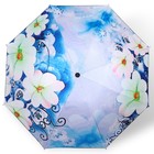 Зонт механический «Воздушные цветы», эпонж, 4 сложения, 8 спиц, R = 48 см, цвет МИКС - фото 9333620