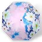Зонт механический «Воздушные цветы», эпонж, 4 сложения, 8 спиц, R = 48 см, цвет МИКС - Фото 6