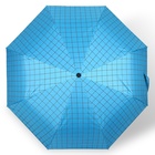 Зонт автоматический «Клетка», эпонж, 3 сложения, 8 спиц, R = 48 см, цвет МИКС - Фото 11