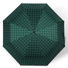 Зонт автоматический «Клетка», эпонж, 3 сложения, 8 спиц, R = 48 см, цвет МИКС - фото 9373559