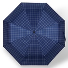 Зонт автоматический «Клетка», эпонж, 3 сложения, 8 спиц, R = 48 см, цвет МИКС - фото 9127493