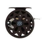 Катушка инерционная, металл, 2 подшипника, диаметр 7.5 см, цвет тёмно-коричневый, TL75A - Фото 4