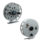 Катушка инерционная, металл, диаметр 10 см, два подшипника, цвет серый, TL100A - Фото 2