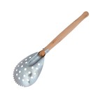 Шабалка 39 см, металлическое основание вытянутое с зубцами, ручка деревянная - Фото 2