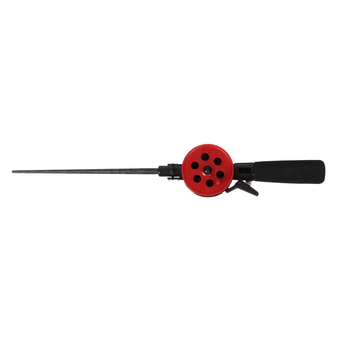 Удочка зимняя, ручка неопрен, диаметр катушки 5.5 см, катушка красная, HFB-5