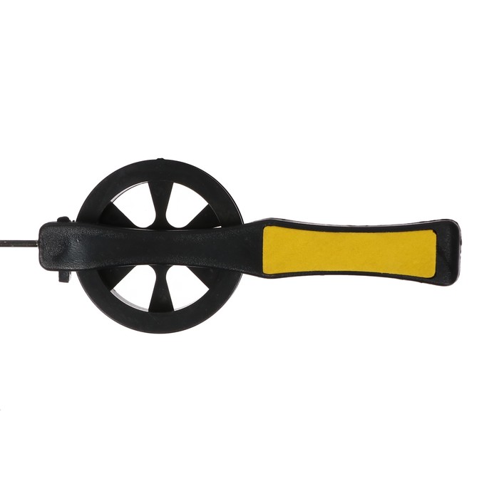Удочка зимняя, ручка пластик, диаметр катушки 5.5 см, направляющая лески, желтая, HFB-15