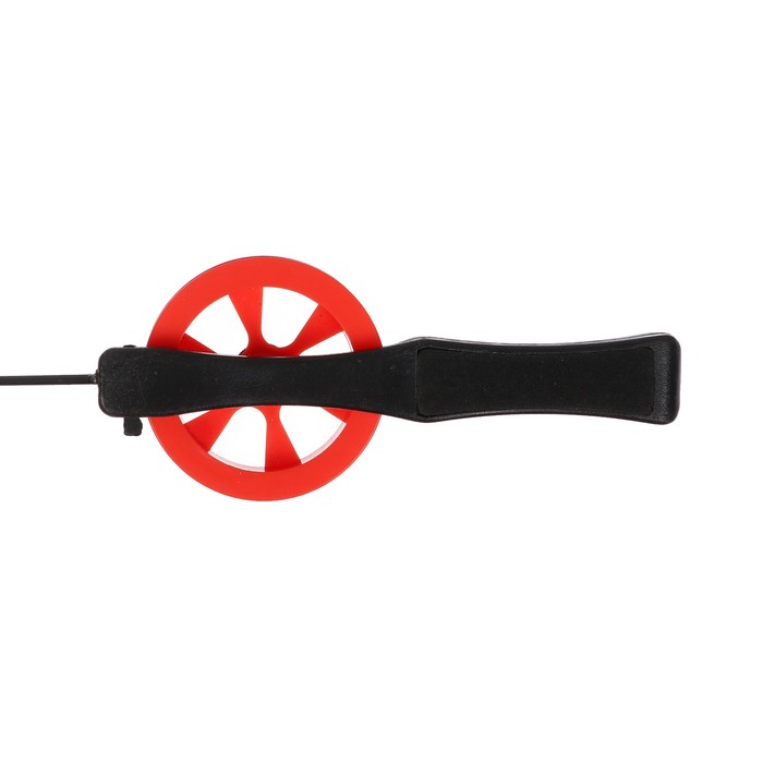 Удочка зимняя, ручка пластик, диаметр катушки 5.5 см, направляющая лески, красная, HFB-15