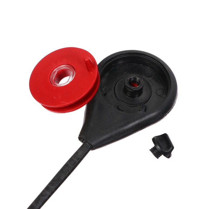 Удочка зимняя балалайка, диаметр катушки 4.5 см, цвет черный красный, HFB-18