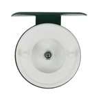 Катушка инерционная, металл пластик, диаметр 5 см, цвет белый-зелёный, 601 - фото 9089894