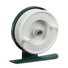 Катушка инерционная, металл пластик, диаметр 5 см, цвет белый-зелёный, 601 - фото 9089896