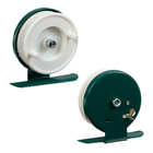 Катушка инерционная, металл пластик, диаметр 5 см, цвет белый-зелёный, 601 - фото 9089899