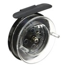 Катушка инерционная, металл пластик, диаметр 6.5 см, цвет черный-прозрачный, 701 - Фото 3