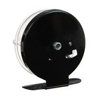 Катушка инерционная, металл пластик, диаметр 6.5 см, цвет черный-прозрачный, 701 - фото 9089903