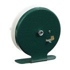 Катушка инерционная, металл пластик, диаметр 6.5 см, цвет белый-зелёный, 701 - фото 9089910