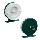 Катушка инерционная, металл пластик, диаметр 6.5 см, цвет белый-зелёный, 701 - Фото 2