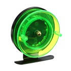 Катушка инерционная, металл пластик, диаметр 6.5 см, цвет черный-зеленый, 701 - Фото 6