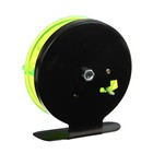 Катушка инерционная, металл пластик, диаметр 6.5 см, цвет черный-зеленый, 701 - Фото 7