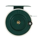 Катушка инерционная, металл пластик, диаметр 6.5 см, цвет темно-зеленый/белый, 801 - Фото 4