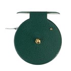 Катушка инерционная, металл пластик, диаметр 6.5 см, цвет темно-зеленый/белый, 801 - фото 9089922