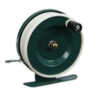 Катушка инерционная, металл пластик, диаметр 6.5 см, цвет темно-зеленый/белый, 801 - фото 9089923
