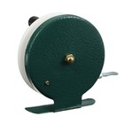 Катушка инерционная, металл пластик, диаметр 6.5 см, цвет темно-зеленый/белый, 801 - фото 9089924