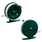 Катушка инерционная, металл пластик, диаметр 6.5 см, цвет темно-зеленый/белый, 801 - Фото 2