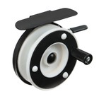 Катушка инерционная, металл пластик, диаметр 5.7 см, цвет черный белый, 601A - Фото 3