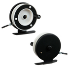 Катушка инерционная, металл пластик, диаметр 6.3 см, цвет черный белый, 701A - Фото 2