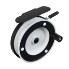 Катушка инерционная, металл пластик, диаметр 7 см, цвет черный белый, 801A - Фото 3