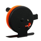 Катушка инерционная, металл пластик, диаметр 5 см, направляющая лески, черно-оранжевый, 601D - Фото 7