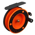 Катушка инерционная, металл пластик, диаметр 6.5 см, направляющая, черно-оранжевый, 701D - фото 9089975