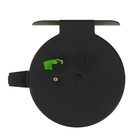 Катушка инерционная, металл пластик, диаметр 6.5 см, направляющая, черно-салатовый, 701D - фото 9089983