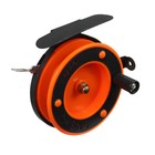 Катушка инерционная, металл пластик, диаметр 6.5 см направляющая лески, черно-красный, 801D - Фото 3