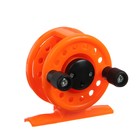 Катушка инерционная, пластик, диаметр 5 см, цвет оранжевый, 108 - Фото 5