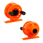 Катушка инерционная, пластик, диаметр 5 см, цвет оранжевый, 108 - Фото 2