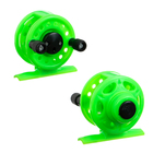 Катушка инерционная, пластик, диаметр 5 см, цвет салатовый, 108 - Фото 2