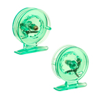 Катушка инерционная, пластик, диаметр 5.5 см, цвет зеленый, 806S - Фото 2