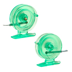 Катушка инерционная, пластик, диаметр 6.5 см, цвет салатовый, 808S - Фото 2