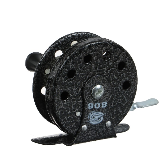 Катушка инерционная, металл, диаметр 5.5 см, цвет черный, 806
