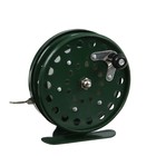 Катушка инерционная, металл, диаметр 7.5 см, цвет темно-зеленый, 809 - Фото 6