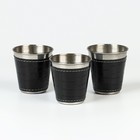 Стопки в чехле «Крокодил», нержавеющая сталь, набор 3 шт. × 70 мл - Фото 2