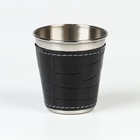 Стопки в чехле «Крокодил», нержавеющая сталь, набор 3 шт. × 70 мл - Фото 3