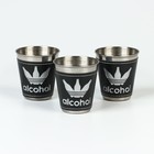 Стопки в чехле Alcohol, нержавеющая сталь, набор 3 шт. × 70 мл - Фото 2