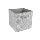 Короб-кубик для хранения «Орнамент», 30х30х30 см, серый - фото 296647908