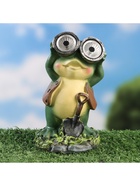 Садовая фигура - фонарь из полистоуна «Лягушонок с биноклем», 8×7×15 см  (артикул 10122707)  большой выбор товаров оптом и в розницу по низким ценам с доставкой