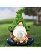 Садовая фигура - фонарь из полистоуна «Гном предсказатель», 16×16×27 см, Greengo  (артикул 10122715)  большой выбор товаров оптом и в розницу по низким ценам с доставкой