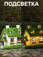 Садовая фигура - фонарь из полистоуна «Домик феи», 20×10×16 см - Фото 3